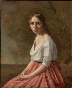 Young Woman in a Pink Skirt