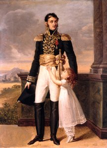 General Junot and His Daughter Josephine by Jean Baptiste (attr. to) Isabey