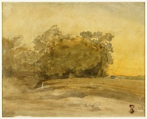 Landscape (recto); Judgment of Solomon (verso)