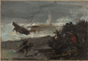 Shipwreck in the port of Dieppe by Jean Baptiste Carpeaux