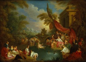 The Bathers by Jean Baptiste Joseph Pater