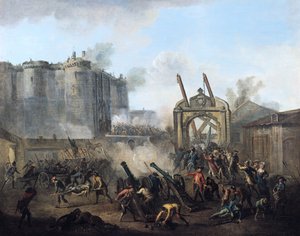 The storming of the Bastille on 14th July 1789 by Jean Baptiste Lallemand