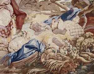The Outdoor Banquet, Curtain Russian Games (detail) by Jean-Baptiste Le Prince