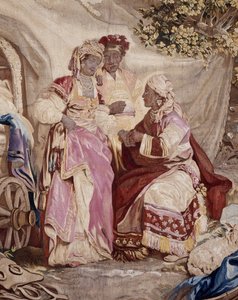 The Outdoor Banquet, Curtain Russian Games (detail) by Jean-Baptiste Le Prince