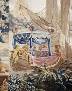 The Outdoor Banquet, Curtain Russian Games (detail)
