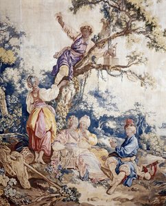 The Outdoor Banquet, Curtain Russian Games (detail)