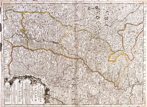 Germany (Saarland, Rhineland-Palatinate, Baden-Württemberg), France (Franche-Comté, Alsace, Lorraine), Switzerland (Basel-Stadt) by Jean Baptiste Nolin