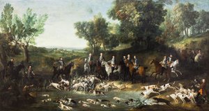 Louis XV Hunting Deer in the Forest of Saint-Germain, 1730