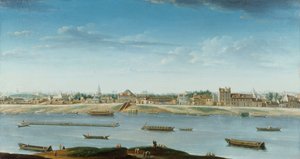 Port Saint-Bernard Seen from the Arsenal by Jean Baptiste Raguenet