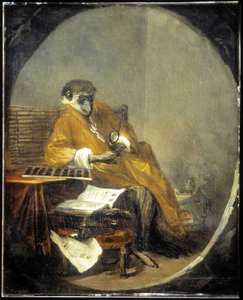 The monkey - by J.B. Chardin by Jean Baptiste Simeon Chardin