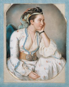 A Woman in Turkish Dress by Jean Étienne Liotard