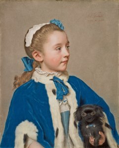 Portrait of Maria Frederike van Reede-Athlone at Seven Years of Age by Jean-Étienne Liotard