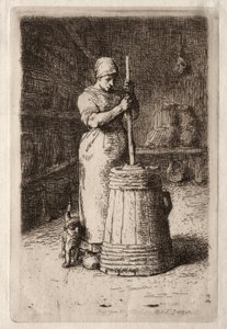 A Woman Churning