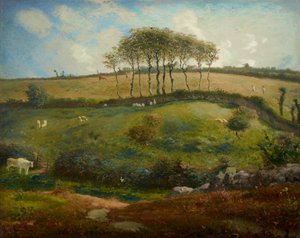 Pasture near Cherbourg (Normandy) by Jean Francois Millet