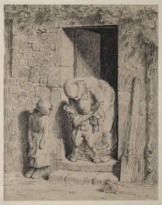 The Maternal Precaution by Jean-Francois Millet