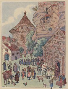 Departure of the Chevalier du Hohbarr for the Crusades by Jean Jacques Waltz