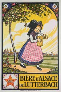 Poster advertising beer from Lutterbach, Alsace