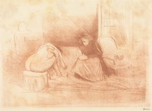 Woman at Her Toilette with Her Maid (second horizontal plate)