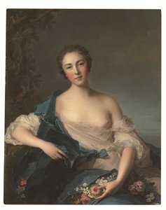 Portrait of a woman as Flora by Jean Marc Nattier