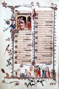 David before Saul, from the Belleville Breviary