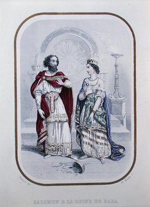 King Solomon and the Queen of Sheba, illustration from 