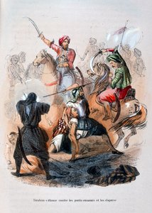 Ibrahim Pasha Fighting the Wahabis, Saudi Arabia by Jean Adolphe Beauce