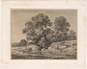 Pond at the Foot of a Group of Trees by Jean Alexis Achard