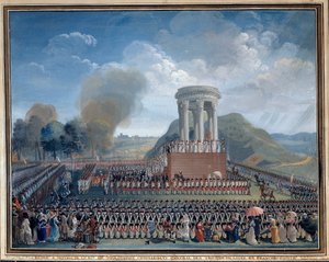 Feast of the Federation in Besancon on 14 July 1790 by Jean Alexis Cornu