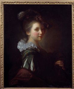 Portrait of Woman. Painting by Jean Alexis Grimou (1680-1740)