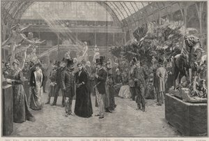 The Opening Day of the Societe Nationale des Beaux-Arts at the Palais des Champs-Elysees, Paris by Jean Andre after Rixens