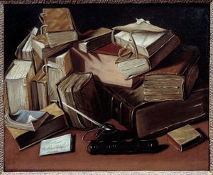 Still Life with Books by Jean Andreas Biset