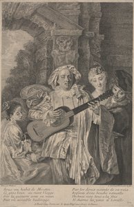In the Costume of Mezetin (etching)