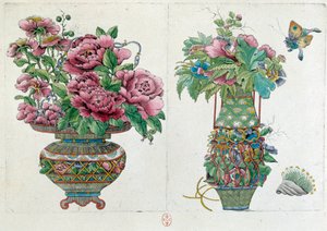 Drawing from a Chinese Vase: Flower Pot by Jean Antoine Fraisse