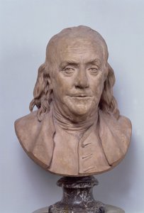 Bust of Benjamin Franklin (1706-90) 1778 (terracotta)