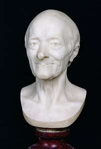 Bust of Voltaire without his wig