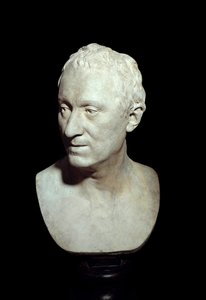 Terracotta bust of the philosopher Denis Diderot (1713-1784) by Jean Antoine Houdon