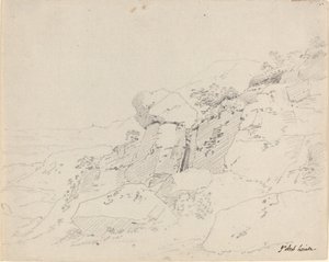Glacial Boulders at the Edge of a Mountain by Jean Antoine Linck
