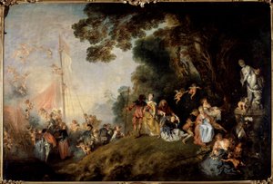 Boarding to Cythere Island by Jean Antoine Watteau