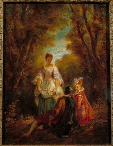 Characters in a Park by Jean Antoine Watteau
