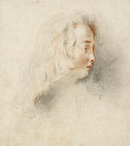 Head of a Boy in Profile by Jean Antoine Watteau