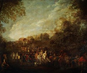 Marching Troops by Jean Antoine Watteau