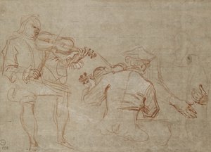 Study of Two Violinists and a Pair of Hands, Holding an Arm