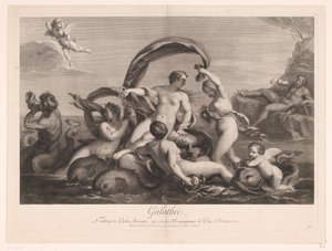 Galatea Watched by Polyphemus by Jean Audran