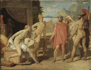 Achilles Receiving in his Tent the Envoys of Agamemnon by Jean Auguste Dominique Ingres