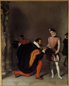 Don Pedro de Toledo, Ambassador of Philip II Kissing the Spear of Henri IV (1553-1610) at the Louvre. Painting by Jean-Auguste-Dominique Ingres (1780-1867)