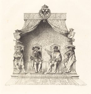Four Magistrates of Besançon by Jean Auguste Dominique Ingres