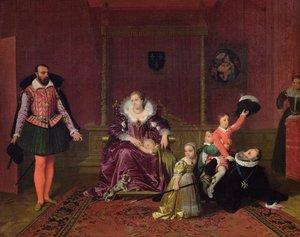 Henri IV King of France and Navarre Playing with His Children as the Ambassador of Spain Makes His Entrance by Jean Auguste Dominique Ingres