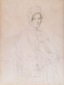 Portrait of Marie Marcoz, Later Vicomtesse de Senonnes by Jean Auguste Dominique Ingres