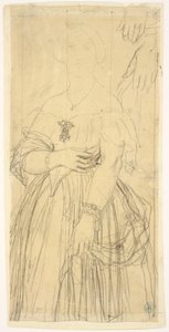 Study for the Dress and the Hands of Madame Moitessier by Jean Auguste Dominique Ingres