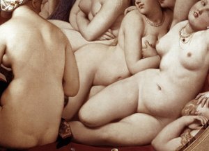 The turkish bath (detail) by Jean Auguste Dominique Ingres